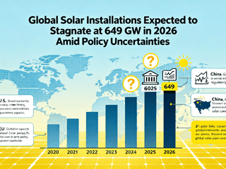 Global Solar Installations Expected to Stagnate at 649 GW in 2026 Amid Policy Uncertainties