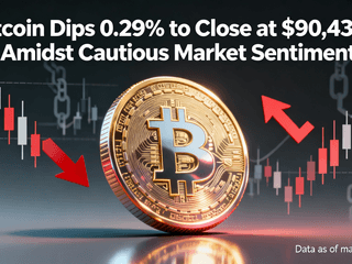 Bitcoin Dips 0.29% to Close at $90,435.9 Amidst Cautious Market Sentiment