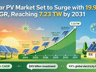 Solar PV Market Set to Surge with 19.92% CAGR, Reaching 7.23 TW by 2031