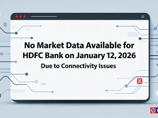 No Market Data Available for HDFC Bank on January 12, 2026 Due to Connectivity Issues