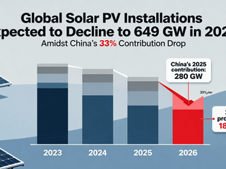 Global Solar PV Installations Expected to Decline to 649 GW in 2026 Amidst China's 33% Contribution Drop