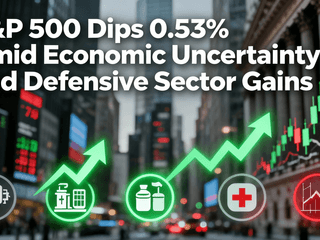 S&P 500 Dips 0.53% Amid Economic Uncertainty and Defensive Sector Gains