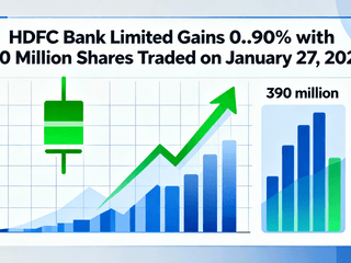 HDFC Bank Limited Gains 0.90% with 390 Million Shares Traded on January 27, 2026