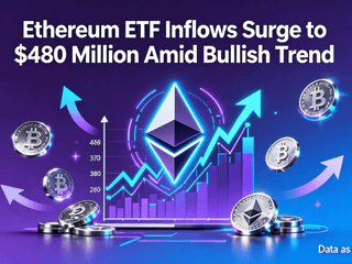 Ethereum ETF Inflows Surge to $480 Million Amid Bullish Trend