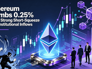 Ethereum Climbs 0.25% Amid Strong Short-Squeeze and Institutional Inflows