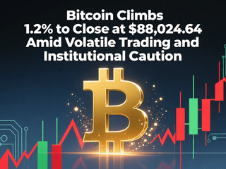 Bitcoin Climbs 1.2% to Close at $88,024.64 Amid Volatile Trading and Institutional Caution