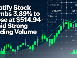 Spotify Stock Climbs 3.89% to Close at $514.94 Amid Strong Trading Volume