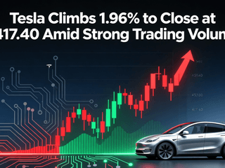 Tesla Climbs 1.96% to Close at $417.40 Amid Strong Trading Volume