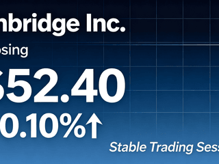 Enbridge Inc. Closes at $52.40 with Minimal 0.10% Gain Amid Stable Trading