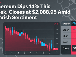 Ethereum Dips 14% This Week, Closes at $2,088.95 Amid Bearish Sentiment