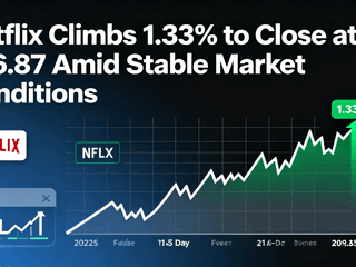 Netflix Climbs 1.33% to Close at $76.87 Amid Stable Market Conditions