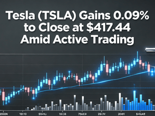 Tesla (TSLA) Gains 0.09% to Close at $417.44 Amid Active Trading