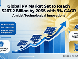 Global PV Market Set to Reach $267.2 Billion by 2035 with 9% CAGR Amidst Technological Innovations