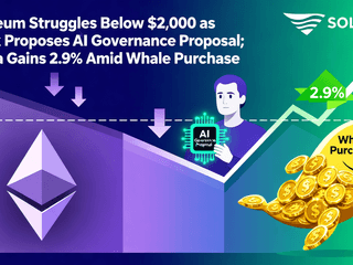 Ethereum Struggles Below $2,000 as Vitalik Proposes AI Governance; Solana Gains 2.9% Amid Whale Purchase