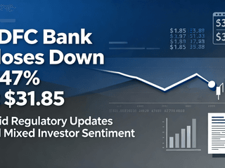 HDFC Bank Closes Down 0.47% at $31.85 Amid Regulatory Updates and Mixed Investor Sentiment