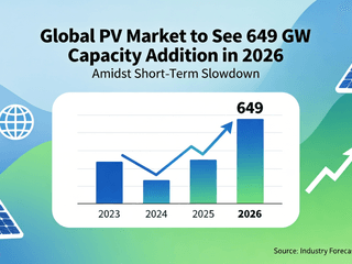Global PV Market to See 649 GW Capacity Addition in 2026 Amidst Short-Term Slowdown