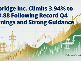 Enbridge Inc. Climbs 3.94% to $53.88 Following Record Q4 Earnings and Strong Guidance