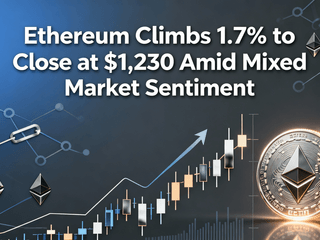 Ethereum Climbs 1.7% to Close at $1,230 Amid Mixed Market Sentiment