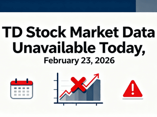 TD Stock Market Data Unavailable Today, February 23, 2026
