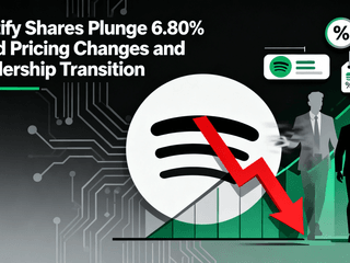 Spotify Shares Plunge 6.80% Amid Pricing Changes and Leadership Transition