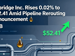 Enbridge Inc. Rises 0.02% to $52.41 Amid Pipeline Rerouting Announcement