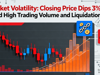 Market Volatility: Closing Price Dips 3% Amid High Trading Volume and Liquidations