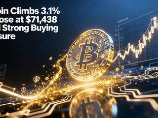 Bitcoin Climbs 3.1% to Close at $71,438 Amid Strong Buying Pressure
