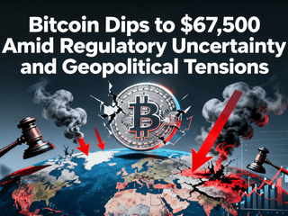 Bitcoin Dips to $67,500 Amid Regulatory Uncertainty and Geopolitical Tensions
