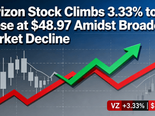 Verizon Stock Climbs 3.33% to Close at $48.97 Amidst Broader Market Decline