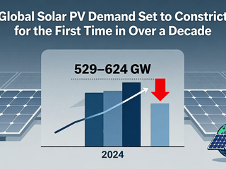 Global Solar PV Demand Set to Constrict for the First Time in Over a Decade, Projected at 529-624 GW
