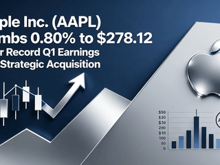 Apple Inc. (AAPL) Climbs 0.80% to $278.12 After Record Q1 Earnings and Strategic Acquisition