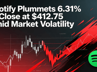 Spotify Plummets 6.31% to Close at $412.75 Amid Market Volatility