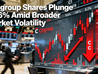 Citigroup Shares Plunge 5.16% Amid Broader Market Volatility