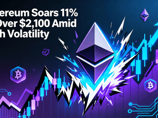 Ethereum Soars 11% to Over $2,100 Amid High Volatility
