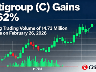 Citigroup (C) Gains 1.62% with Strong Trading Volume of 14.73 Million Shares on February 26, 2026