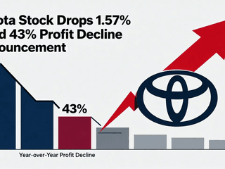 Toyota Stock Drops 1.57% Amid 43% Profit Decline Announcement