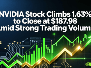 NVIDIA Stock Climbs 1.63% to Close at $187.98 Amid Strong Trading Volume