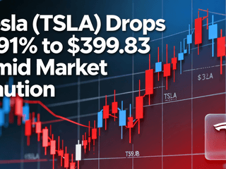 Tesla (TSLA) Drops 2.91% to $399.83 Amid Market Caution