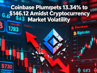 Coinbase Plummets 13.34% to $146.12 Amidst Cryptocurrency Market Volatility