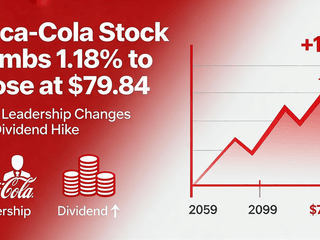 Coca-Cola Stock Climbs 1.18% to Close at $79.84 Amid Leadership Changes and Dividend Hike