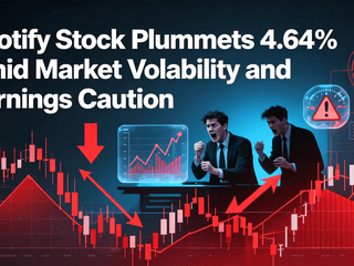 Spotify Stock Plummets 4.64% Amid Market Volatility and Earnings Caution