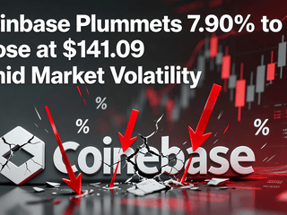 Coinbase Plummets 7.90% to Close at $141.09 Amid Market Volatility