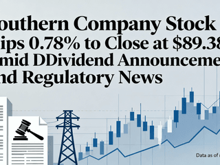 Southern Company Stock Dips 0.78% to Close at $89.38 Amid Dividend Announcement and Regulatory News