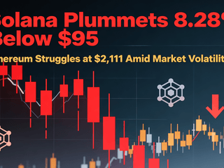 Solana Plummets 8.28% Below $95, Ethereum Struggles at $2,111 Amid Market Volatility