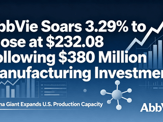 AbbVie Soars 3.29% to Close at $232.08 Following $380 Million Manufacturing Investment