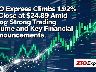 ZTO Express Climbs 1.92% to Close at $24.89 Amid Strong Trading Volume and Key Financial Announcements