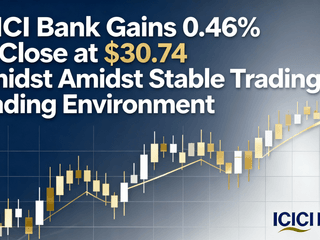 ICICI Bank Gains 0.46% to Close at $30.74 Amidst Stable Trading Environment