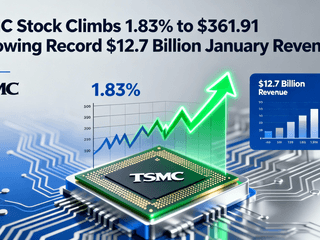 TSMC Stock Climbs 1.83% to $361.91 Following Record $12.7 Billion January Revenue