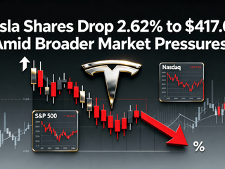 Tesla Shares Drop 2.62% to $417.07 Amid Broader Market Pressures