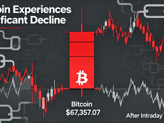 Bitcoin Experiences Significant Decline, Closing at $67,357.07 After Intraday Volatility